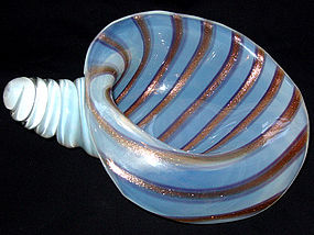 Muano OPALESCENT Aventurine Stripes Conch Shell Bowl