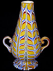 RARE Venetian FRATELLI TOSO Yellow FENICI Vase 1900s