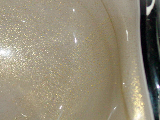 Murano SEGUSO BLACK and GRAY Gold Flecks Triangle Bowl