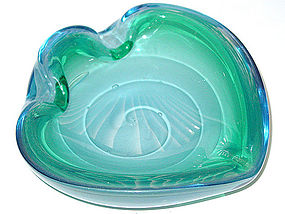 RARE Murano BARBINI 1930-40s VAMSA Sfumato Glass Bowl
