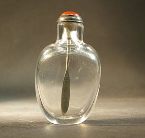Chinese antique rock quartz crystal snuff bottle