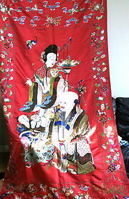 Chinese silk embroidered tapestry