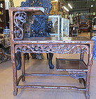 Chinese Tiered Hardwood side tea table