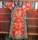 A Manchu Red embroidered lady Robe