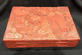 Antique Chinese cinnabar box