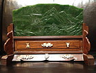 Spinach jade landscape plaque table screen