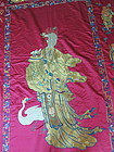 Antique Chinese Satin embroidered panel