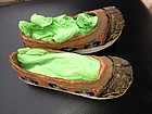 Chinese antique lady's silk  lotus bound feet shoes