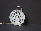 Chinese antique pierced carved medallion pendant