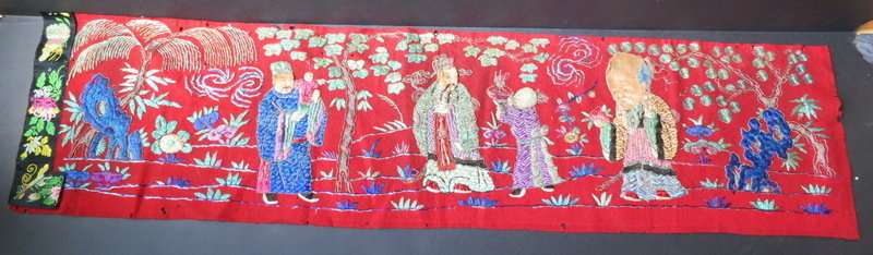 Chinese antique embroidery panel