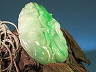 a large jadeite carved pendant