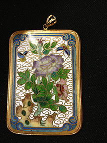 Chinese cloisonne enameled pendant