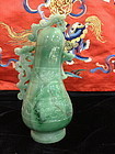 Chinese carved jade covered vase
