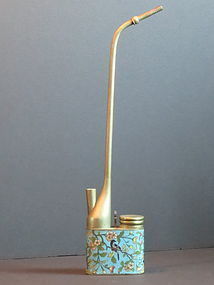 Chinese cloisonne enameled water pipe