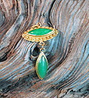 22k gold and Burma Jadeite pendant