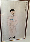 A Chinese painting of a scholar ink on paper