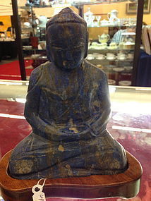 Antique Chinese carving of Lapis Lazuli Buddha