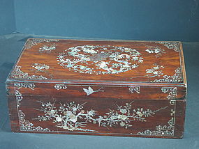 Chinese antique mother of pearl inlay box