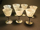 Jadeite silver goblets from Carrington & Co.