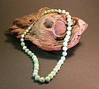 Apple green jadeite beaded necklace