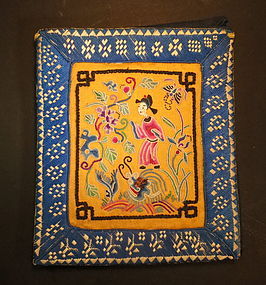 antique Chinese embroidered purse