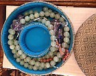 Jade and amethyst mandarin necklace Chao Zhu