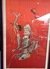 Antique Chinese embroidered god of longivity