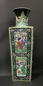 Chinese Reticulated double walled famille verte Vase