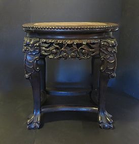 Carved Chinese Rosewood stand