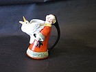 German whimsical porcelain Chinese man and goose creamer