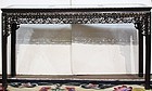 Chinese mother-of-pearl and marble inset hardwood altar table