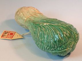 antique porcelain cabbage form snuff