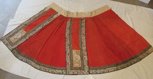 Antique Chinese embroidered skirt