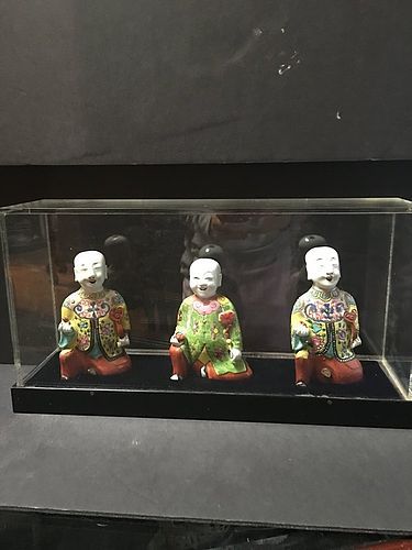 Three Chinese antique porcelain figurines