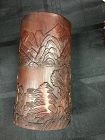 Carved Bamboo brush pot