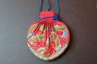 antique Chinese silk embroidered sachet He bao