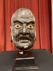 A large Chinese lacquer Lohan Head  Yuan to Ming Dynasty