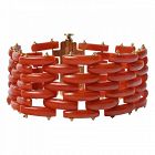 CORAL18K YELLOW GOLD BRACELET