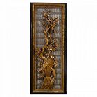 A LARGE CHINESE RETICULATED CARVED AND GILT WALL PANEL