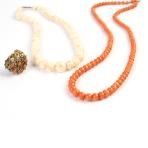 Collection of Three Coral Jewelry Items