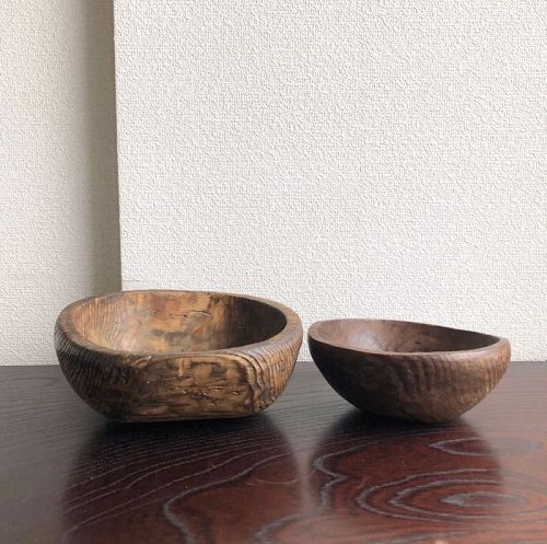 TWO WOODEN BOWLS