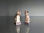 PAIR OF OLD TSUTSUMI FOX DOLLS