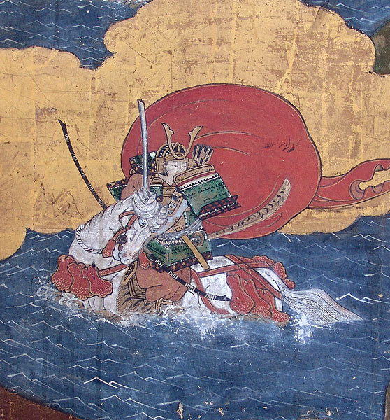 18th century Japanese Samurai Battle Screen, Taiheiki