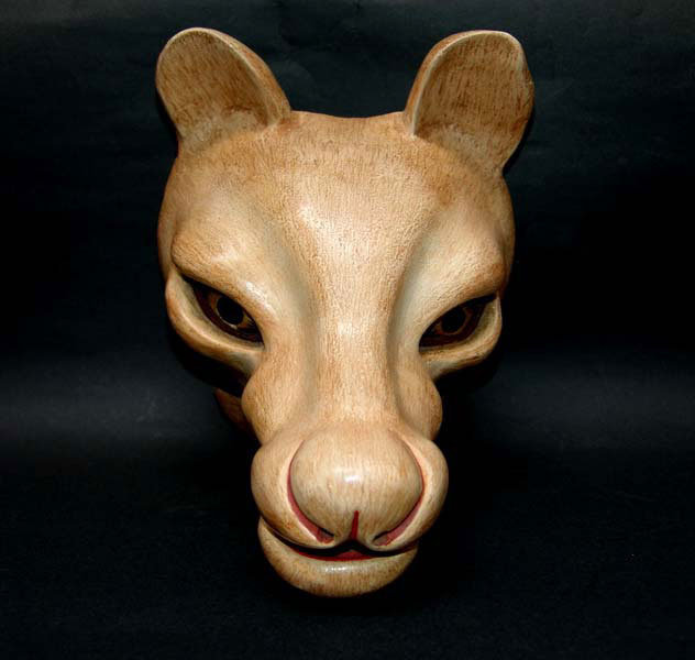 Rare! Antique Japanese Kyogen Fox Mask