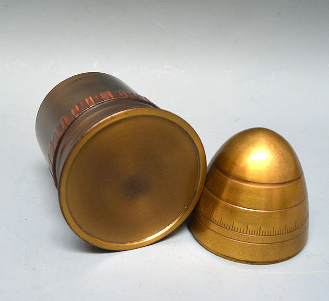 Shobido Bomb-shaped Brass Tray Set