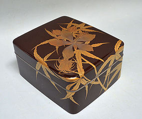 Antique Japanese Lacquer Box, Shimada Shunko