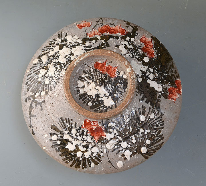 Antique Japanese Kiyomizu Covered Bowl, Seifu Yohei