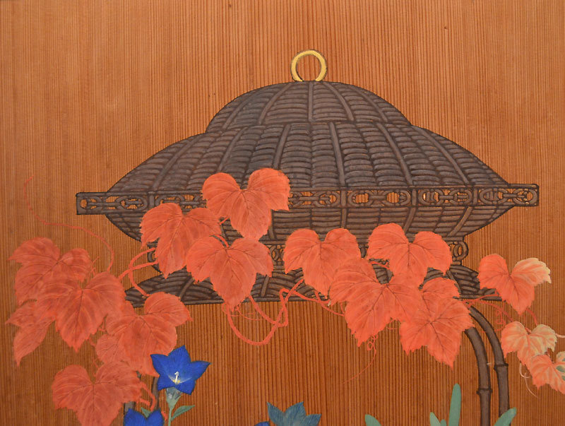 Antique Ita-do Painted Wooden Door Set, Maruyama Oyo