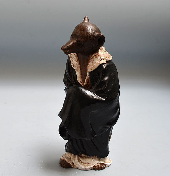 Takahashi Dohachi Hakuzoso Ceramic Sculpture, Fox