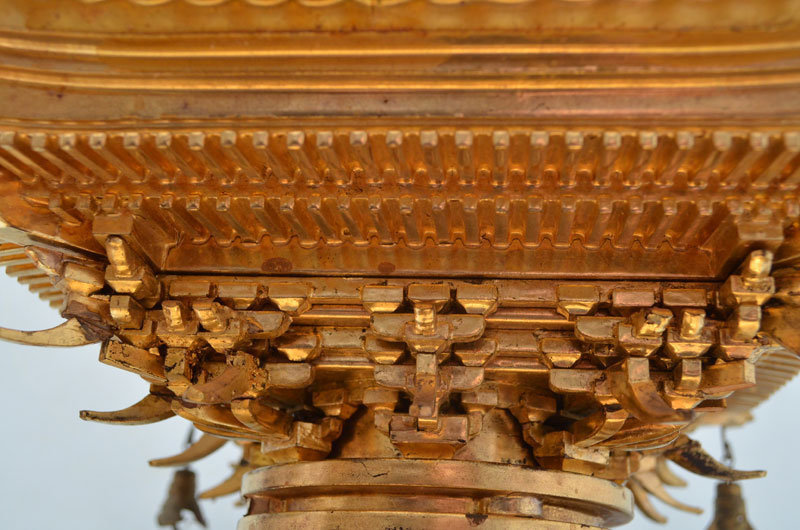 Large Gilded Japanese Temple Tower Reliquary